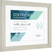 Wholesale - 4pk 11X14" GRAY MATTED WOODGRAIN FRAME C/P 1, UPC: 044021649602